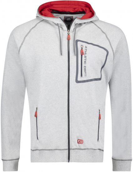 Adamo Michael Hoodie with Zipper Grey - Bluzy & bluzy z kapturem - Bluzy & Bluzy z kapturem 2XL-12XL