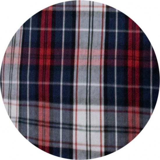 D555 Shields Button Down Collar Short Sleeve Shirt With Pocket Red Check - Koszule - Koszule 2XL-10XL