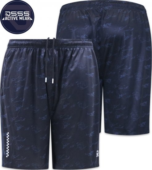 D555 Woking Dry Wear Fully Elasticated Polyester Shorts Navy - Odzież sportowa - Odzież sportowa 2XL-10XL