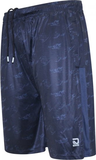 D555 Woking Dry Wear Fully Elasticated Polyester Shorts Navy - Odzież sportowa - Odzież sportowa 2XL-10XL