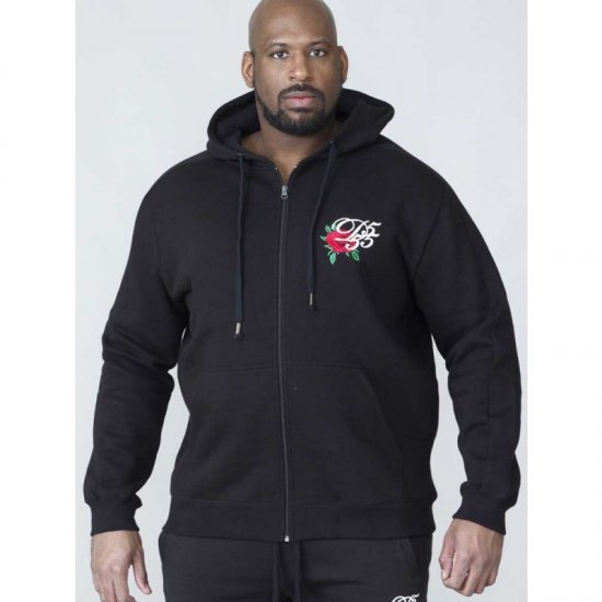 D555 Verlin Couture Full Zip Hoodie Black - Bluzy & bluzy z kapturem - Bluzy & Bluzy z kapturem 2XL-12XL