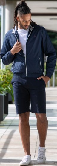 D555 Ealing Lightweight Zip Through Jacket With Zip Pockets Navy - Kurtki Męskie Duże Rozmiary - Kurtki Duże rozmiary 2XL-8XL