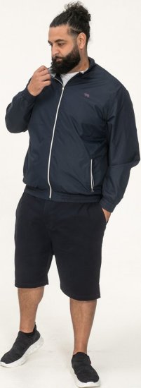 D555 Ealing Lightweight Zip Through Jacket With Zip Pockets Navy - Kurtki Męskie Duże Rozmiary - Kurtki Duże rozmiary 2XL-8XL