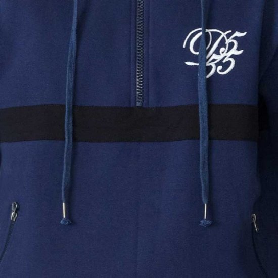 D555 Sergio Half Zip Hoodie Navy - Bluzy & bluzy z kapturem - Bluzy & Bluzy z kapturem 2XL-12XL