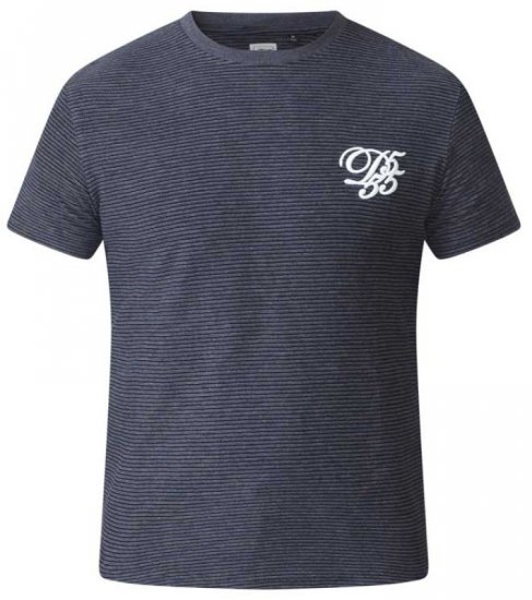D555 Agler Waffle T-shirt Charcoal - Koszulki - T-shirty meskie Duże Rozmiary - 2XL-14XL