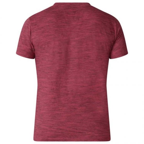 D555 Chalmer Couture Space Dye T-shirt Red - Koszulki - T-shirty meskie Duże Rozmiary - 2XL-14XL