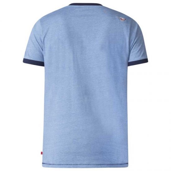 D555 Howie Fine Stripe T-shirt Blue - Koszulki - T-shirty meskie Duże Rozmiary - 2XL-14XL