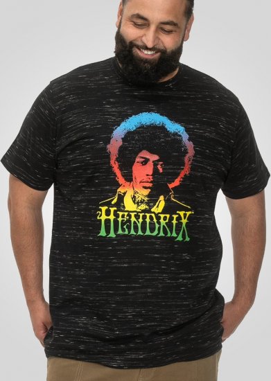 D555 Hendrix Official Jimi Hendrix Printed Crew Neck T-Shirt Black Reno - Koszulki zespołów - 