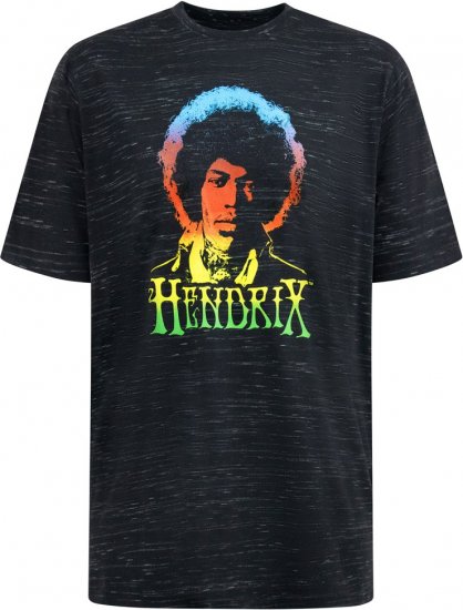 D555 Hendrix Official Jimi Hendrix Printed Crew Neck T-Shirt Black Reno - Koszulki zespołów - 