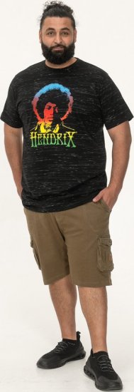 D555 Hendrix Official Jimi Hendrix Printed Crew Neck T-Shirt Black Reno - Koszulki zespołów - 