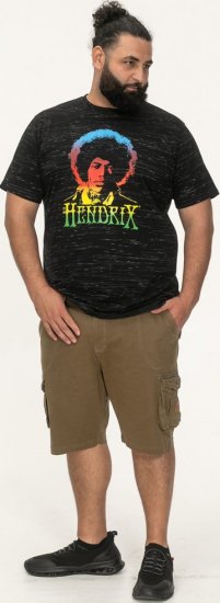 D555 Hendrix Official Jimi Hendrix Printed Crew Neck T-Shirt Black Reno - Koszulki zespołów - 