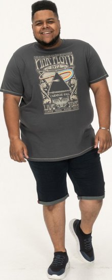 D555 HANLEY Official Pink Floyd Crew Neck T-Shirt Dark Grey TALL SIZES - ODZIEŻ MĘSKA MT-6XLT - WYSOKIE-rozmiary