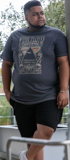 D555 HANLEY Official Pink Floyd Crew Neck T-Shirt Dark Grey TALL SIZES - ODZIEŻ MĘSKA MT-6XLT - WYSOKIE-rozmiary