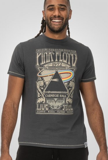 D555 HANLEY Official Pink Floyd Crew Neck T-Shirt Dark Grey TALL SIZES - ODZIEŻ MĘSKA MT-6XLT - WYSOKIE-rozmiary