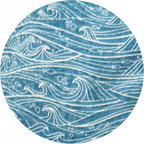 D555 Torquay AOP Short Sleeve Button Down Collar Shirt Blue Wave - Koszule - Koszule 2XL-10XL