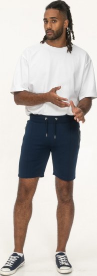 D555 Spalding Elasticated Waist Interlock Shorts Navy - Dresy & spodenki dresowe - Dresy & Spodnie Dresowe 2XL-12XL