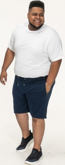 D555 Spalding Elasticated Waist Interlock Shorts Navy - Dresy & spodenki dresowe - Dresy & Spodnie Dresowe 2XL-12XL
