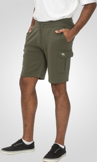 D555 Wigan 1 Elasticated Waist Fleece Cargo Shorts Khaki - Dresy & spodenki dresowe - Dresy & Spodnie Dresowe 2XL-12XL