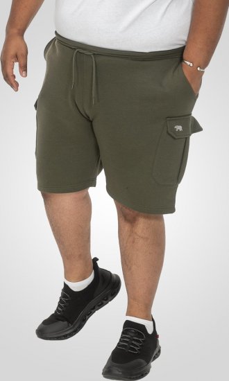 D555 Wigan 1 Elasticated Waist Fleece Cargo Shorts Khaki - Dresy & spodenki dresowe - Dresy & Spodnie Dresowe 2XL-12XL