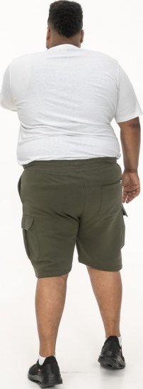 D555 Wigan 1 Elasticated Waist Fleece Cargo Shorts Khaki - Dresy & spodenki dresowe - Dresy & Spodnie Dresowe 2XL-12XL