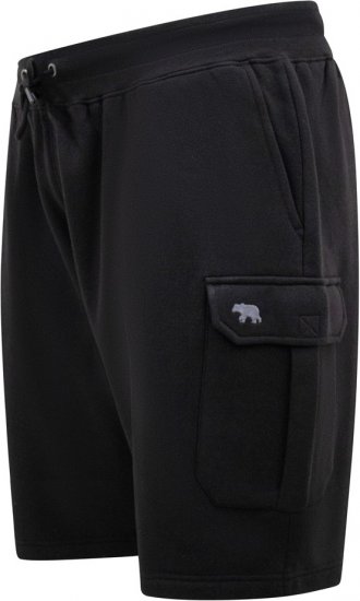 D555 Wigan 2 Elasticated Waist Fleece Cargo Shorts Black - Dresy & spodenki dresowe - Dresy & Spodnie Dresowe 2XL-12XL