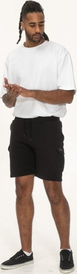 D555 Wigan 2 Elasticated Waist Fleece Cargo Shorts Black - Dresy & spodenki dresowe - Dresy & Spodnie Dresowe 2XL-12XL