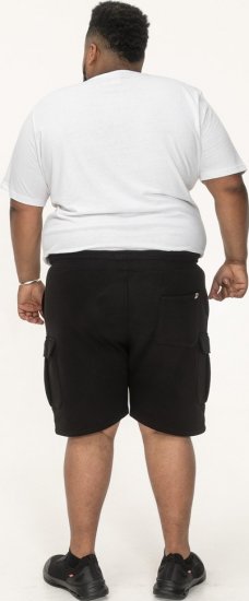 D555 Wigan 2 Elasticated Waist Fleece Cargo Shorts Black - Dresy & spodenki dresowe - Dresy & Spodnie Dresowe 2XL-12XL