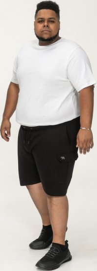 D555 Wigan 2 Elasticated Waist Fleece Cargo Shorts Black - Dresy & spodenki dresowe - Dresy & Spodnie Dresowe 2XL-12XL