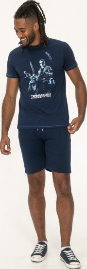 D555 Cameron Official Terminator Printed Crew Neck T-Shirt Dark Navy - Koszulki - T-shirty meskie Duże Rozmiary - 2XL-14XL