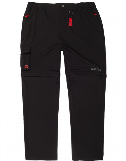 Adamo Tobias Outdoor Zipp-off Pants Black - Odzież sportowa - Odzież sportowa 2XL-10XL