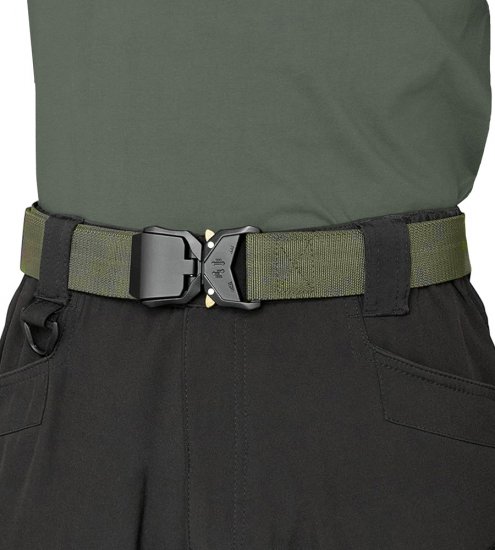 D555 Dale Tactical Stretch Webbing Belt with Heavy Duty Quick Release Buckle Khaki - Paski - Paski Duże Rozmiary - W40-W70/2XL-8XL