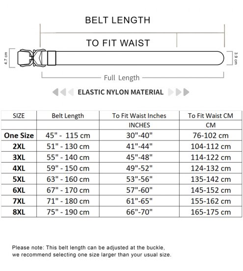 D555 Dale Tactical Stretch Webbing Belt with Heavy Duty Quick Release Buckle Khaki - Paski - Paski Duże Rozmiary - W40-W70/2XL-8XL