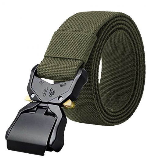 D555 Dale Tactical Stretch Webbing Belt with Heavy Duty Quick Release Buckle Khaki - Paski - Paski Duże Rozmiary - W40-W70/2XL-8XL