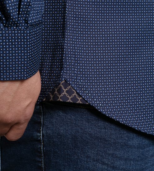 D555 Middlesbrough Long Sleeve AOP Micro Blue Shirt Navy - Koszule - Koszule 2XL-10XL