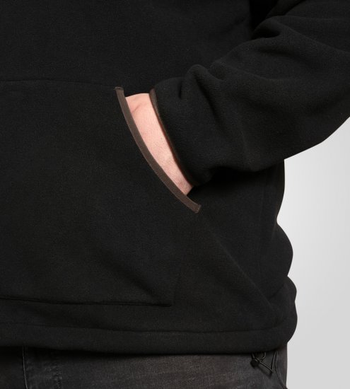 D555 Louth Micro Fleece Jacket with Sherpa Lining Black - Kurtki Męskie Duże Rozmiary - Kurtki Duże rozmiary 2XL-8XL