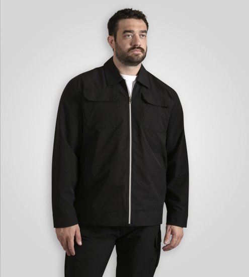 D555 Wimbledon Couture Stretch Jacket with Zipper Black - Kurtki Męskie Duże Rozmiary - Kurtki Duże rozmiary 2XL-8XL
