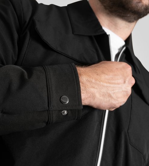 D555 Wimbledon Couture Stretch Jacket with Zipper Black - Kurtki Męskie Duże Rozmiary - Kurtki Duże rozmiary 2XL-8XL