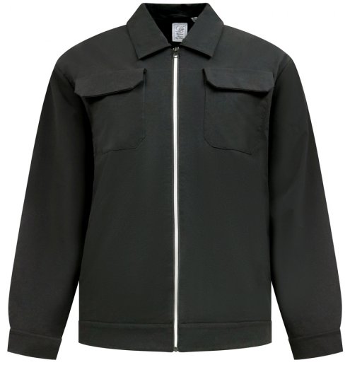 D555 Wimbledon Couture Stretch Jacket with Zipper Black TALL SIZE - Kurtki Męskie Duże Rozmiary - Kurtki Duże rozmiary 2XL-8XL