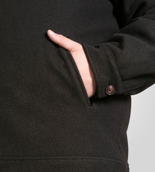 D555 Epsom Harrington Jacket with Zip Through Collared Melton Black - Kurtki Męskie Duże Rozmiary - Kurtki Duże rozmiary 2XL-8XL