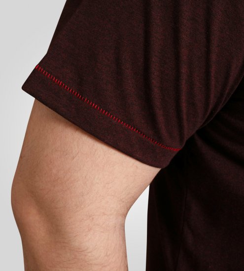 D555 Barnsley Guitar and Amp Crew Neck T-Shirt Burgundy - Koszulki - T-shirty meskie Duże Rozmiary - 2XL-14XL