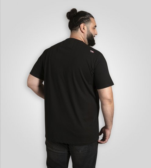 D555 Ginza Tokyo with Dragon Crew Neck T-shirt Black - Koszulki - T-shirty meskie Duże Rozmiary - 2XL-14XL