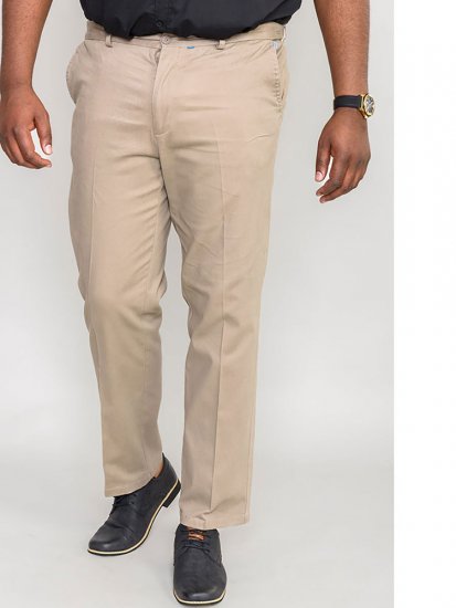 D555 Bruno Stretch Chino pants with Extenda Waist Beige - Dżinsy & spodnie - Dżinsy i Spodnie - W40-W70