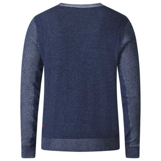 D555 Bryson Crewneck Sweater with Pocket Navy - Bluzy & bluzy z kapturem - Bluzy & Bluzy z kapturem 2XL-12XL