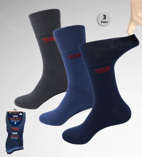 D555 Harold 2 Multi Color Pack of 3 Extra Wide Comfort Fit Socks - Bielizna & Stroje kąpielowe - Bielizna & Stroje kąpielowe 2XL-8XL
