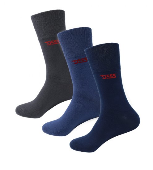 D555 Harold 2 Multi Color Pack of 3 Extra Wide Comfort Fit Socks - Bielizna & Stroje kąpielowe - Bielizna & Stroje kąpielowe 2XL-8XL