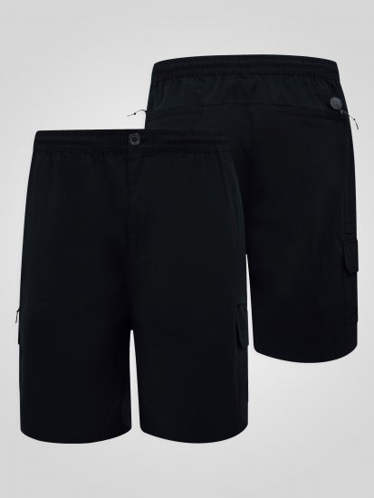 D555 Thomas Stretch Szorty z Elastyczną Talią Czarny - Szorty - Szorty W40-W60