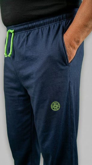 20 Nodi Libeccio Long Leg Sports Pants in Combed Cotton Jersey Navy - Dresy & spodenki dresowe - Dresy & Spodnie Dresowe 2XL-12XL