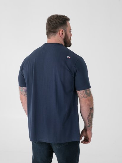 D555 Hockney Koszulka z Nadrukiem Motocykla Granatowy - Koszulki - T-shirty meskie Duże Rozmiary - 2XL-14XL