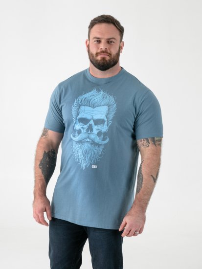 D555 Miller Bearded Skull Koszulka z Nadrukiem - Koszulki - T-shirty meskie Duże Rozmiary - 2XL-14XL