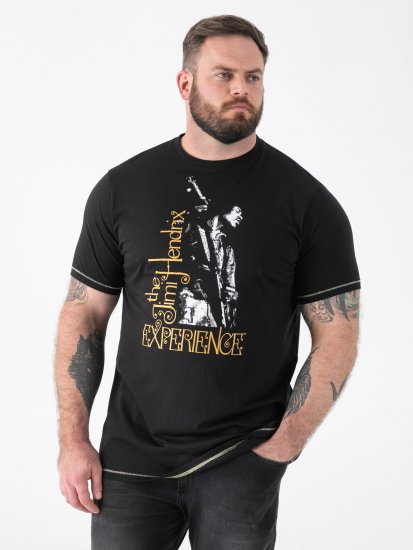 D555 Stokes Official Jimi Hendrix Experience Koszulka z Nadrukiem - Koszulki - T-shirty meskie Duże Rozmiary - 2XL-14XL